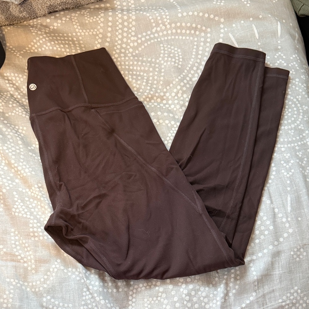 Brown High-Waisted Leggings